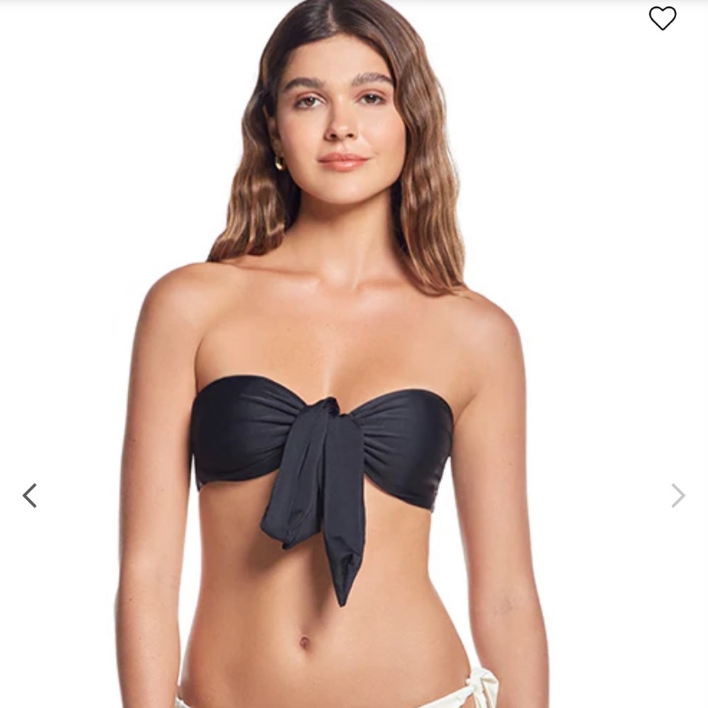 XL black bikini set cheeky, bottom, and strapless top